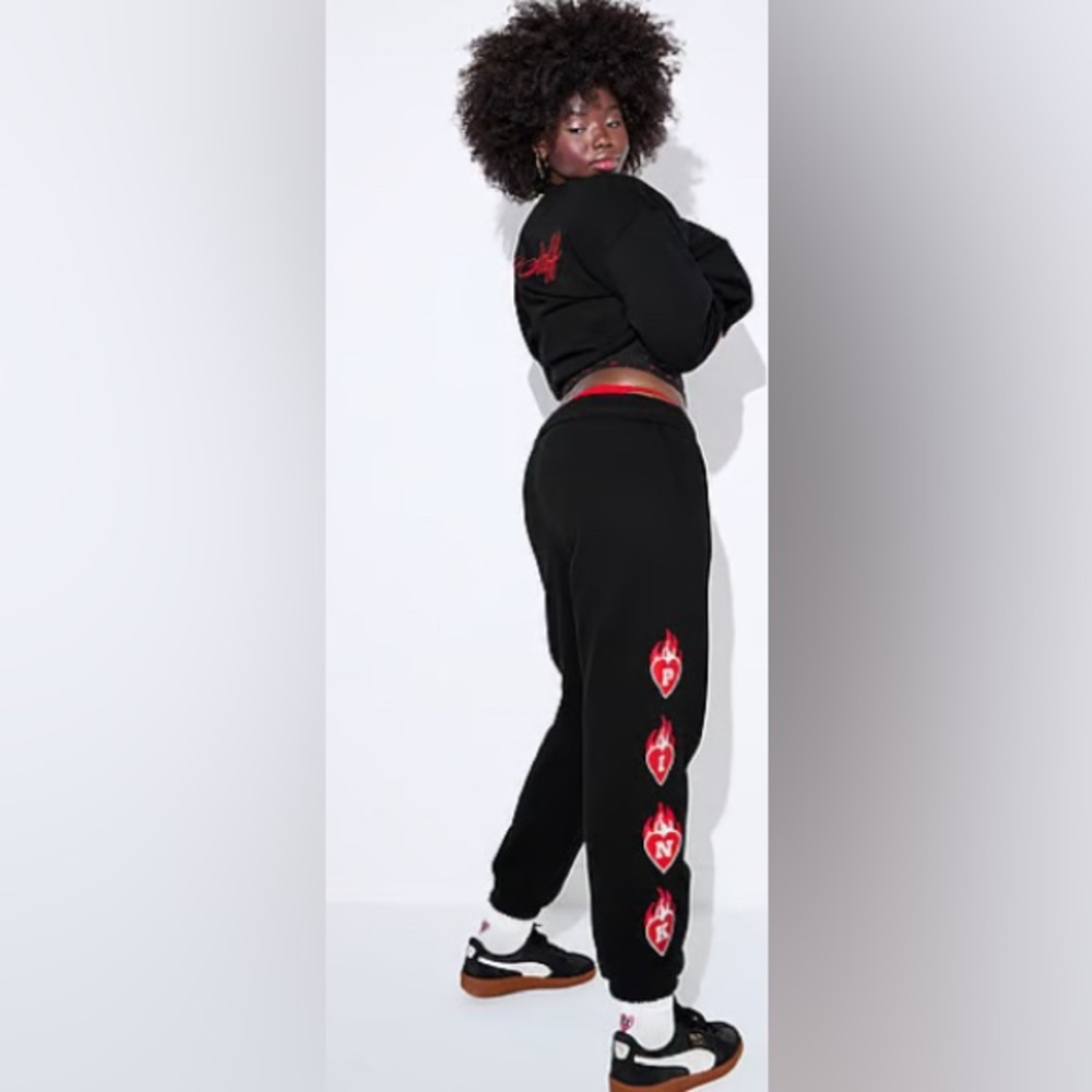 PINK IVY FLEECE CAMPUS SWEATPANTS